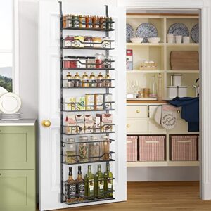 moforoco over the door pantry organizer with 8-tier adjustable baskets, metal door shelf with detachable frame pantry organization and storage, home & kitchen spice rack pantry bathroom organization