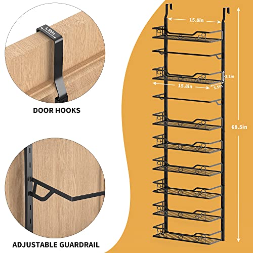Moforoco Over The Door Pantry Organizer with 8-Tier Adjustable Baskets, Metal Door Shelf with Detachable Frame Pantry Organization and Storage, Home & Kitchen Spice Rack Pantry Bathroom Organization