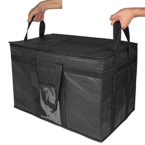 XXL-Larger Insulated Cooler Bags with Zipper Closure,Reusable Grocery Shopping Bags Keep Food Hot or Cold,Collapsible lunch bag,Grocery Transport,23"W x 15"H x 14"D