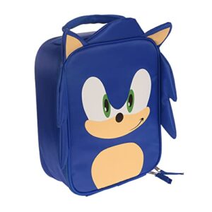 AI ACCESSORY INNOVATIONS Sonic The Hedgehog Insulated Lunch Box, Mini Gaming Cooler with 3D Features and Top Padded Handle
