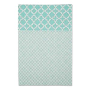 DII Fridge Liner Collection Non-Adhesive, Cut to Fit, 12x24, Aqua Lattice, 6 Piece