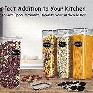 Airtight Food Storage Containers Set of 9 - Wildone BPA Free Cereal & Dry Food Storage Containers 2.8L / 11.83 cups for Sugar, Flour, Snack, Baking Supplies, with 20 Chalkboard Labels & 1 Marker