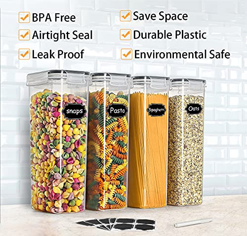 Airtight Food Storage Containers Set of 9 - Wildone BPA Free Cereal & Dry Food Storage Containers 2.8L / 11.83 cups for Sugar, Flour, Snack, Baking Supplies, with 20 Chalkboard Labels & 1 Marker