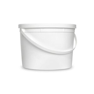 1 gallon white bucket & lid – set of 12 – durable 90 mil all purpose pail – food grade – contains no bpa plastic (1 gal. w/lids – 12pk)