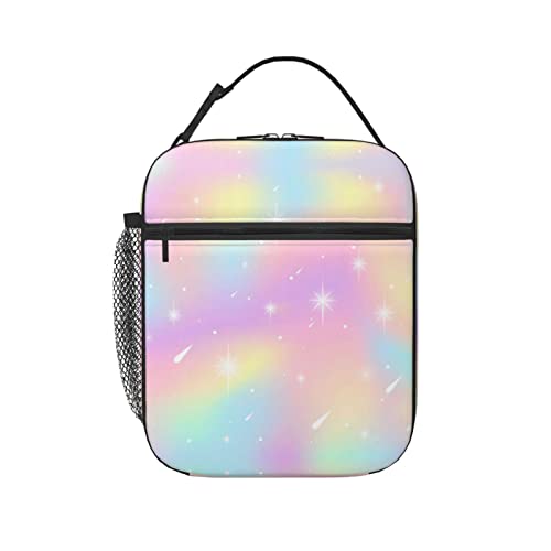 cuesr Tie Dye Lunch Box Kids Girls Boys Insulated Cooler Thermal Cute Lunch Bag Tote for School