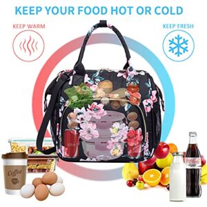 MCBD Lunch bags Insulated Lunch Box for Women,3 Carrying Way Large Tote Bag,Leakproof Reusable Cooler Backpack with Adjustable Shoulder Strap for School Office Picnic Beach