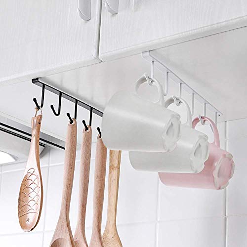 Mug Holder,Coffee Cup Holder,Kitchen Utensil Storage Hook,Cabinet Storage Hook,Wall Mounted Home Storage Hooks for Pots,Pans,Spoons,Spatulas,and Cooking Accessories and Other Kitchen Hardware-2 Pcs