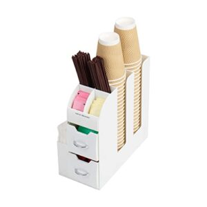 Mind Reader CAD01 Coffee Condiment Organizer-White, 6 x 12 x 12