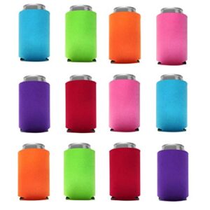 can cooler sleeves blank poly foam (12, multi color)