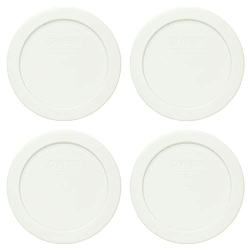 Pyrex 7200-PC White Round Plastic Food Storage Lid - 4 Pack