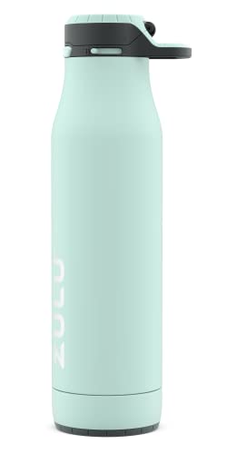 ZULU Ace Vacuum Insulated Stainless Steel Water Bottle with Leak-Proof Locking Lid and Removable Base, Yucca, 24oz