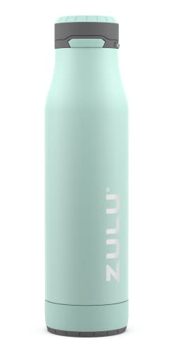 ZULU Ace Vacuum Insulated Stainless Steel Water Bottle with Leak-Proof Locking Lid and Removable Base, Yucca, 24oz