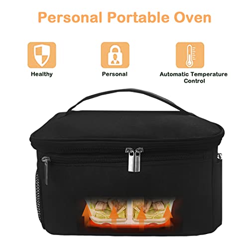 DIBESTS Portable Oven 2 in 1 Food Warmer Heated Lunch box(12V Car Druck and 110V Dual Use) Portable Personal Mini Oven For Prepared Meals Reheating & Raw Food Cooking At Office Work and Car Truck