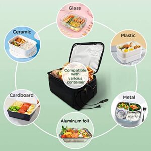 DIBESTS Portable Oven 2 in 1 Food Warmer Heated Lunch box(12V Car Druck and 110V Dual Use) Portable Personal Mini Oven For Prepared Meals Reheating & Raw Food Cooking At Office Work and Car Truck