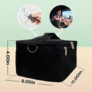 DIBESTS Portable Oven 2 in 1 Food Warmer Heated Lunch box(12V Car Druck and 110V Dual Use) Portable Personal Mini Oven For Prepared Meals Reheating & Raw Food Cooking At Office Work and Car Truck