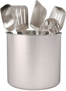 estilo stainless steel utensil holder jumbo, kitchen utensils holder 7″ x 7″