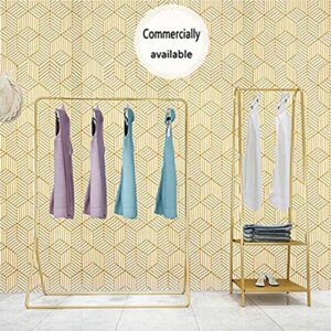 White and Gold Geometry Stripped Hexagon Peel and Stick Contact Paper self Adhesive Wallpaper Removable Vinyl Film Decorative Shelf Drawer Liner Sticker 118 inch x17.7 inch