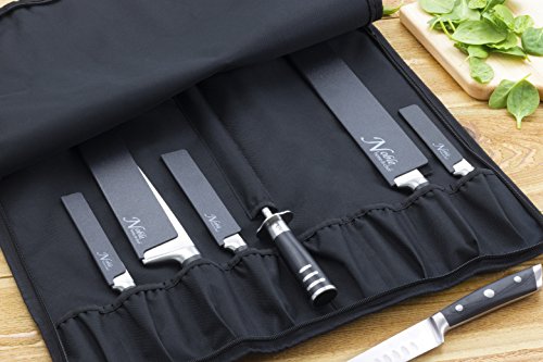 Noble Home & Chef 5-Piece Universal Knife Guards are Felt Lined, More Durable, No BPA, Gentle on Blades, and Long-Lasting Knife Covers Are Non-Toxic and Abrasion Resistant! (Knives Not Included)