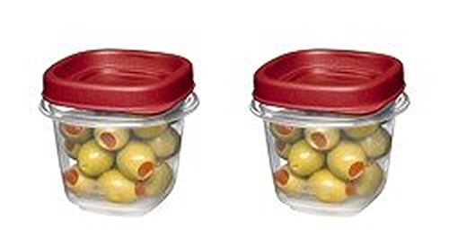 Rubbermaid 1776477 1/2 Cup Square Food Storage Containers 2 Count