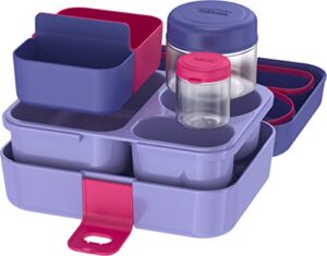 thermos kids freestyle kit purple food storage system, 8 piece set