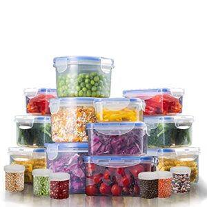 36 pcs food storage containers with lids airtight,bpa free reusable meal prep lunch container set,11.3l leak proof bento box for kitchen organization lunch box freezer microwave & oven safe