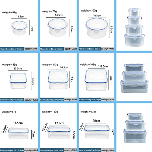 36 Pcs Food Storage Containers with Lids Airtight,BPA Free Reusable Meal Prep Lunch Container Set,11.3L Leak Proof Bento Box for Kitchen Organization Lunch Box Freezer Microwave & Oven Safe