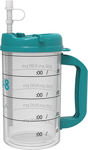 Hydr-8 Water Bottle - Time Marked Air Insulated 32 Ounce Mug