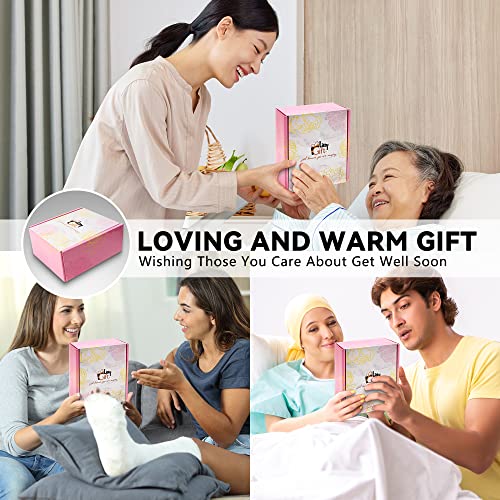 LITTY GIFT 11 PCS Get Well Soon Gifts for Women, Care Packages for Women Warm and Relaxing Sympathy Socks, Candle, Tumbler, Bath Sponge, Relaxing Spa Gifts for Women