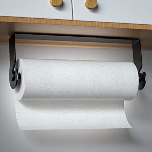 carry360 adhesive paper towel holder under cabinet, paper towel rack stick on wall for kitchen paper towel roll-304 brush sus stainless steel, no drilling