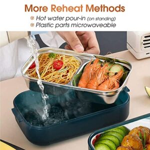 HOMESPON Bento Box with Lunch Bag - Leakproof 3-Tier Stainless Steel Container for Salads & More, Perfect for Teens & Adults, Comes with Reusable Wheat Straw Spoon/Fork & Food Grade Dressing Box