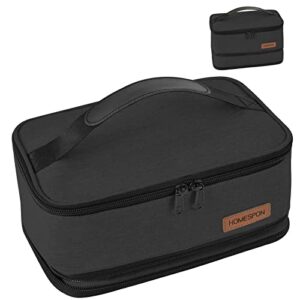 buringer homespon lunch bag for men women expandable portable insulated lunch box with handle for picnic work & school