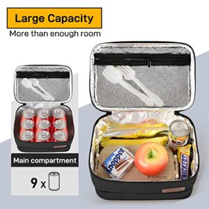 Buringer HOMESPON Lunch Bag for Men Women Expandable Portable Insulated Lunch Box with Handle for Picnic Work & School