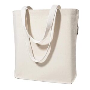 blank bulk canvas tote bags wholesale organic , natural color plain bags for decorating, heat transfer, printing, diy, crafts (12 bags)