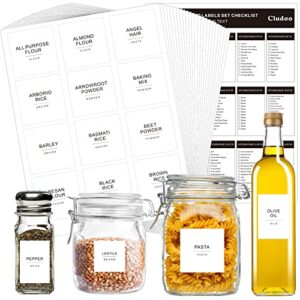 434 pcs kitchen pantry labels for food containers with diy blank labels, 3 sizes preprinted minimalist waterproof pantry kitchen labels, pantry kitchen organization labels for jars, bottles, boxes