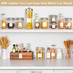434 Pcs Kitchen Pantry Labels for Food Containers with DIY Blank Labels, 3 Sizes Preprinted Minimalist Waterproof Pantry Kitchen Labels, Pantry Kitchen Organization Labels for Jars, Bottles, Boxes
