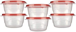 rubbermaid takealongs small bowl food storage containers, 3.2 cup, 2 count (pack of 3) total 6 containers