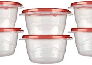 Rubbermaid TakeAlongs Small Bowl Food Storage Containers, 3.2 Cup, 2 Count (Pack of 3) Total 6 Containers