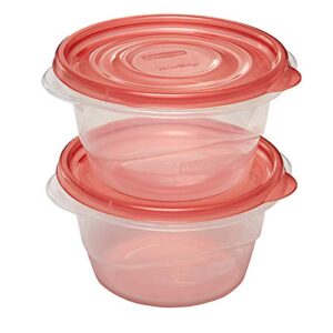 Rubbermaid TakeAlongs Small Bowl Food Storage Containers, 3.2 Cup, 2 Count (Pack of 3) Total 6 Containers
