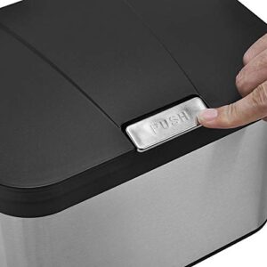 Compost Bin for Kitchen Countertop, Dullrout Compost Bucket Indoor Kitchen Sealed, Food Waste Caddy, 1.13 Gallon Kitchen Compost Container with Lid, Compact and Easy Clean, Black Matte