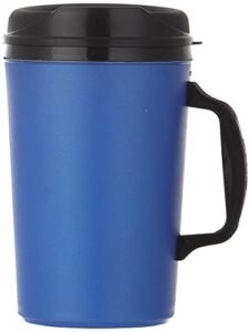 thermoserv foam insulated mug, 34-ounce, pearl dark blue