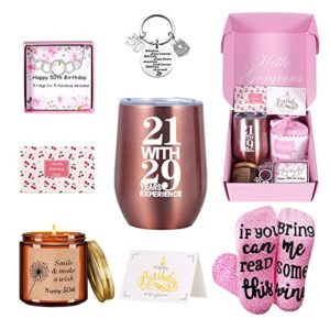 50th birthday gifts for women, fabulous funny happy birthday gift for best friends, mom, sister, wife, aunt turning 50 years old, 50th bday gifts women