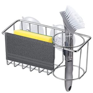 vanleonet sponge holder sink caddy ,sponge holder for kitchen sink,kitchen sink suction holder for sponges, scrubbers, soap, kitchen, bathroom