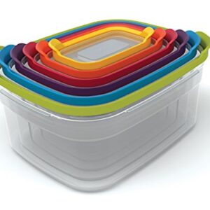 Joseph Joseph Nest Plastic Food Storage Containers Set with Lids Airtight Microwave Safe, 12-Piece, Multi-color