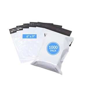 reli. poly mailers 6×9 | 1000 pcs bulk | small mailing envelopes/shipping bags | white packaging bags for shipping | non-padded poly mailers | self sealing mailing bags for small items, bulk (white)