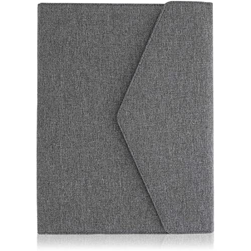 Professional Legal Notepad Portfolio, Grey Folio Notebook for Business and Work Organizer (12.5 x 10 in)