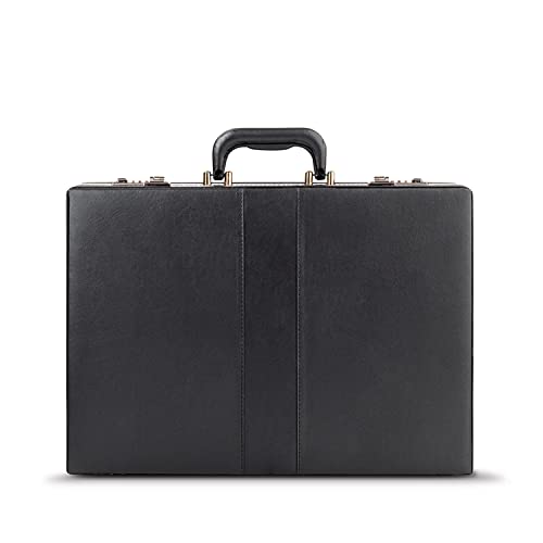 Solo Grand Central Attaché Briefcase with Combination Locks, Black