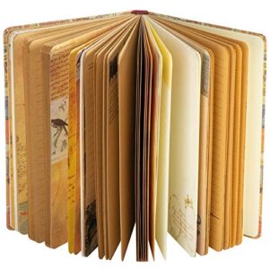 sallyfashion vintage european diary kraft paper color illustrations notebook,travel brochures,hand book