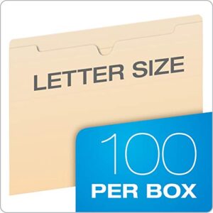 Pendaflex File Jackets, Flat, No Expansion, Manila, Letter Size, Straight Cut Tab, 100/Box (24990)