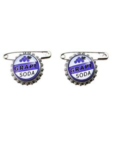 colibrox set of 2 replica ellie badge grape soda bottlecap pin! “up” & sticker gift bags broach costume jewelry badge pin