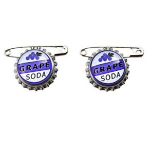 COLIBROX Set of 2 Replica ELLIE BADGE GRAPE SODA BOTTLECAP PIN! "UP" & Sticker Gift Bags Broach Costume Jewelry Badge Pin